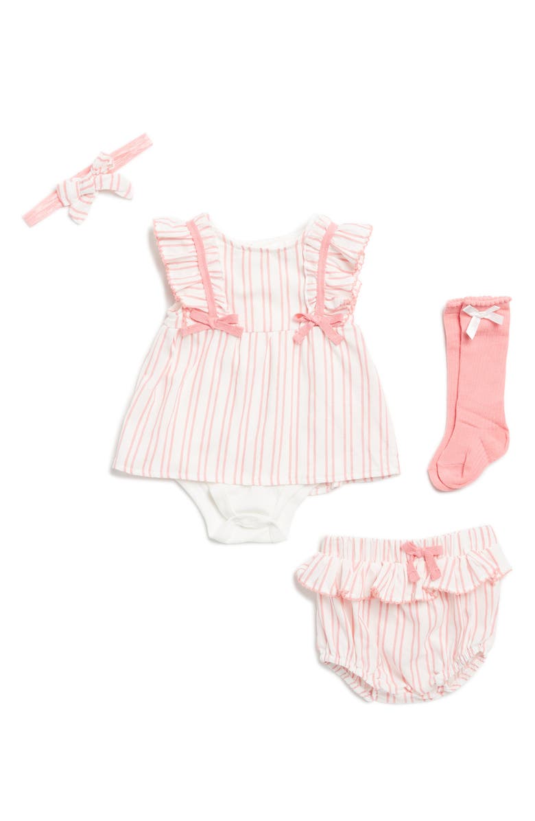 Nicole Miller Four-Piece Layette Set, Main, color,