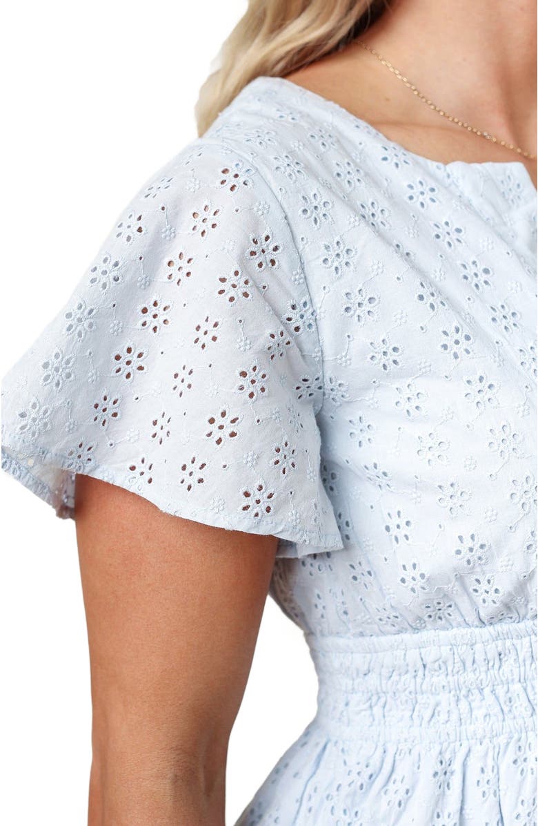 Hope & Henry Women's Organic Tiered Eyelet Dress, Alternate, color, 