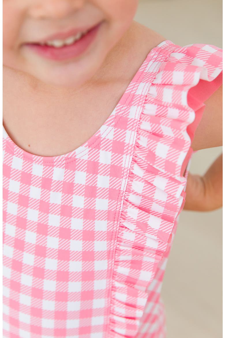 Periwinkle Blue Gingham One-Piece Swimsuit, Alternate, color, PINK