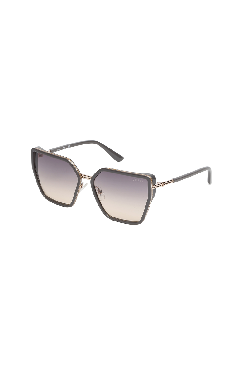 Geometric Cat Eye Sunglasses, Main, color, Grey / Gradient Smoke