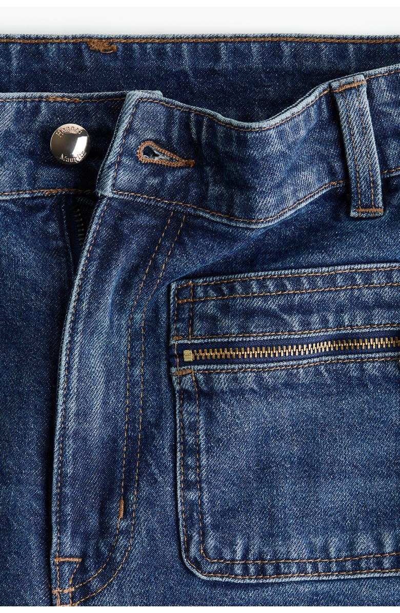 H&M Straight high jeans, Alternate, color, Denim Blue