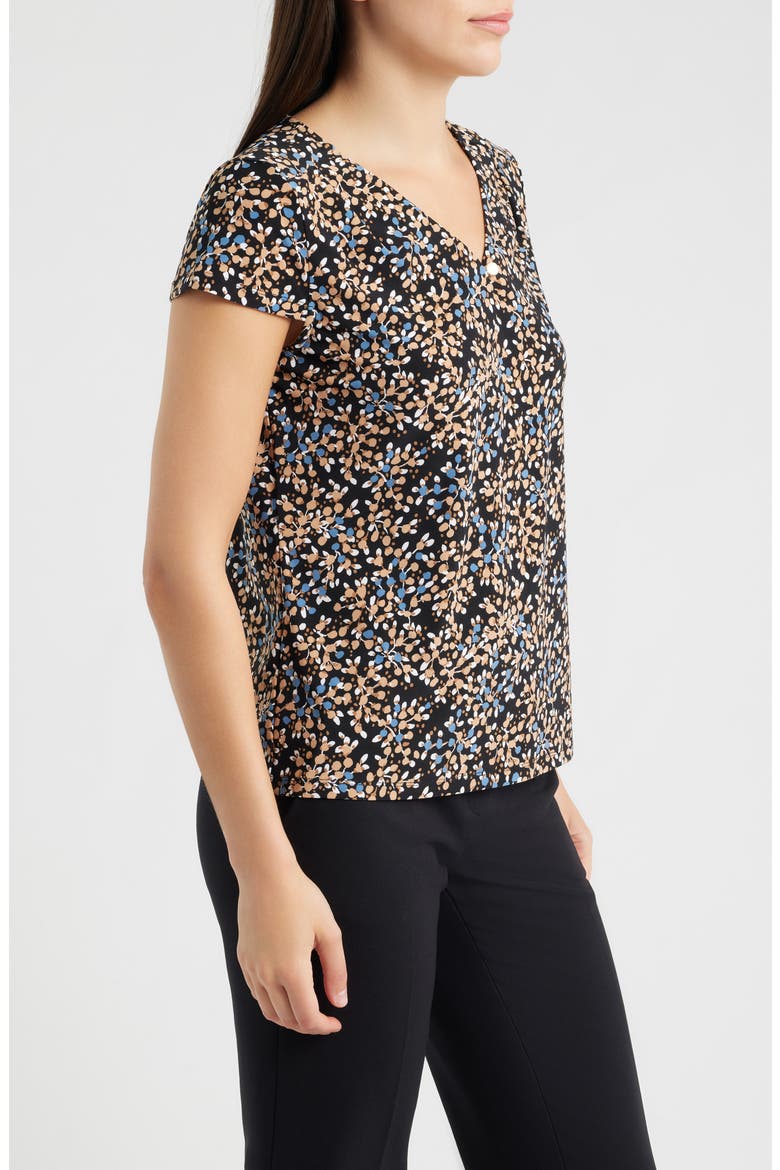 Print One-Button Top, Alternate, color, ANNE BLACK MULTI