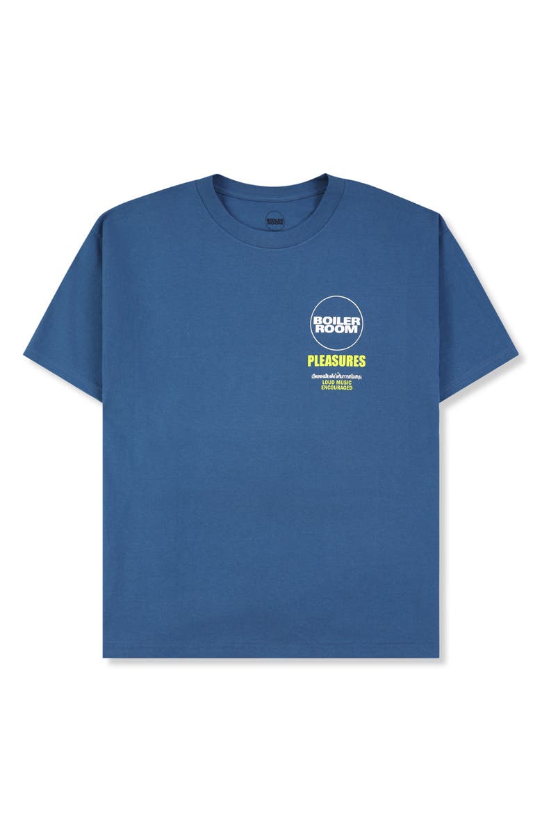 PLEASURES x Boiler Room Turntable Graphic T-Shirt, Alternate, color, Blue