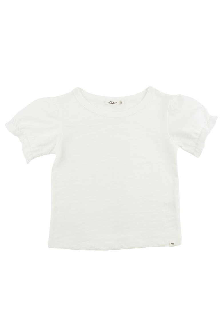 Ruffle Cotton Slub Layla Tee, Main, color, Oyster