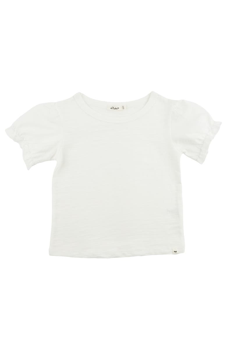 oh baby! Ruffle Cotton Slub Layla Tee, Main, color, Oyster