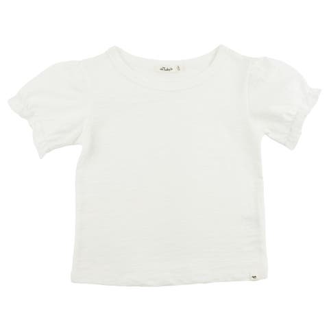 Ruffle Cotton Slub Layla Tee (Toddler, Little Kid)