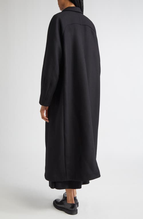 Partow Molly Long Wool Blend Coat In Black