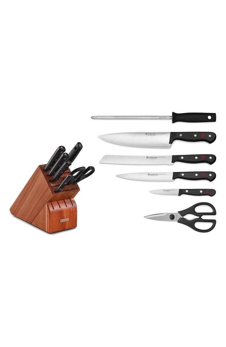 Wüsthof Gourmet 7-Piece Knife Block Set, Main, color, 