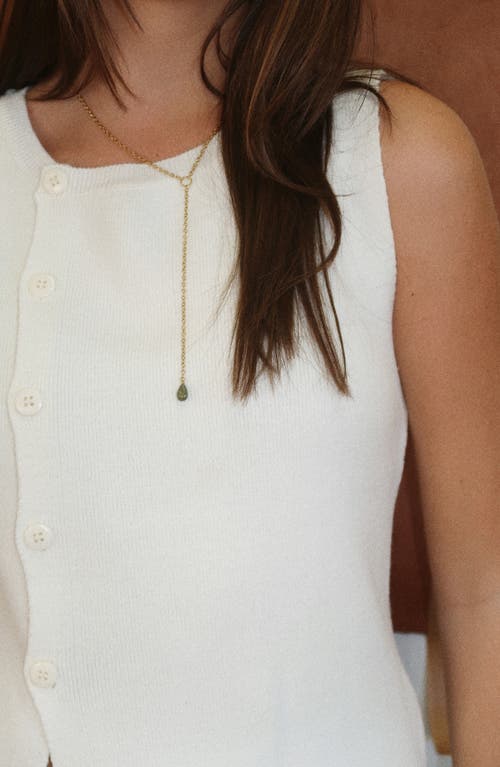 Joiana Jewelry Rolo Lariat Drop Necklace In Green