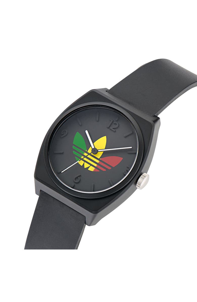 adidas Resin Strap Watch, Alternate, color, Black