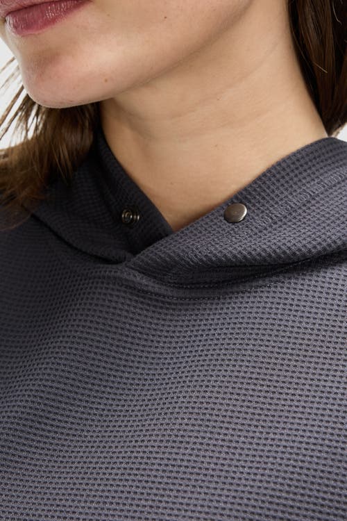 Peloton Waffle Snap Pull Over Hoodie In Slate