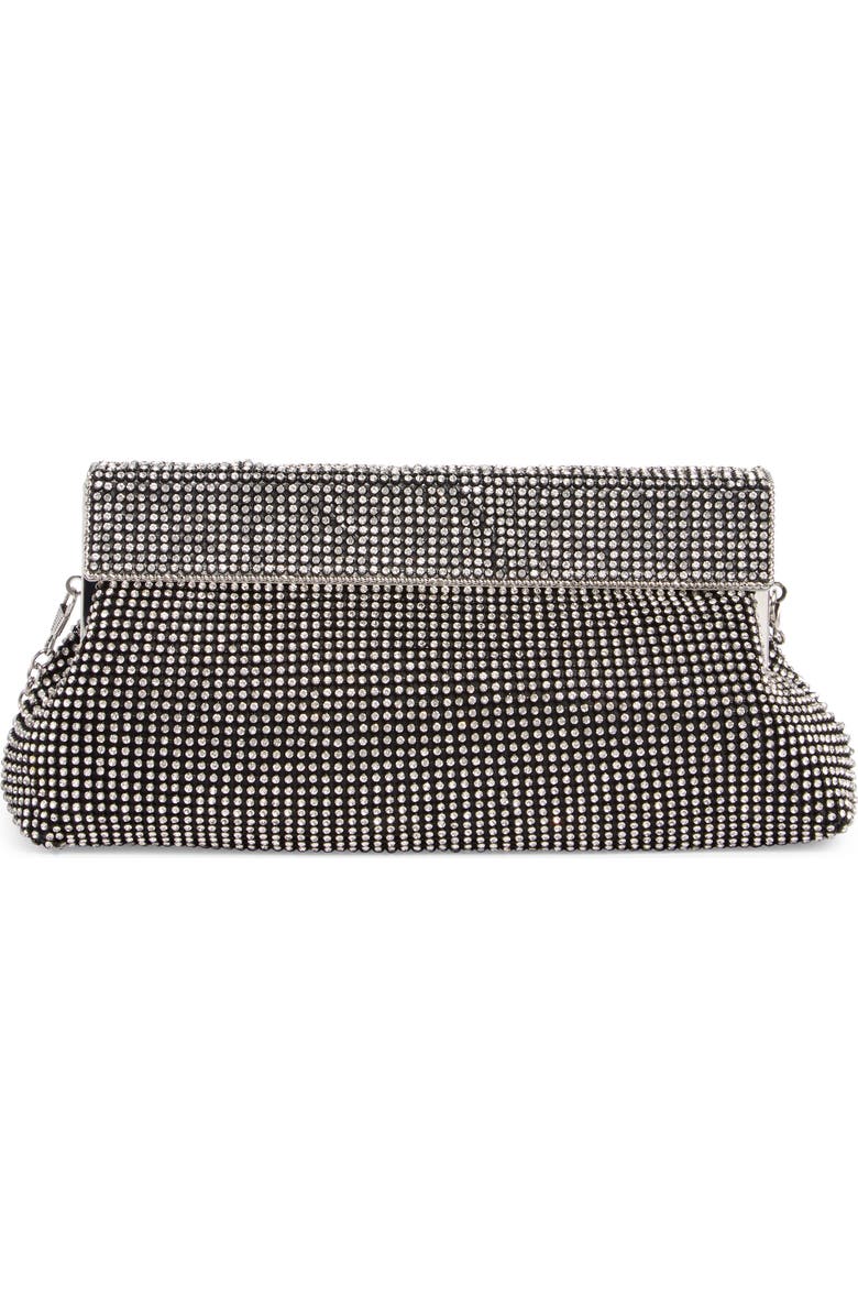 BCBG Shimmer Frame Clutch, Main, color, Black