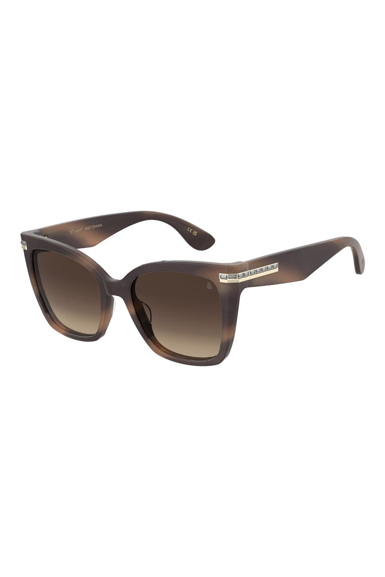 55mm Square Sunglasses, Alternate, color, HAVANA BROWN/ BROWN