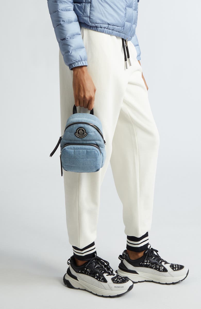 Moncler Small Kilia Quilted Denim Crossbody Bag, Alternate, color,