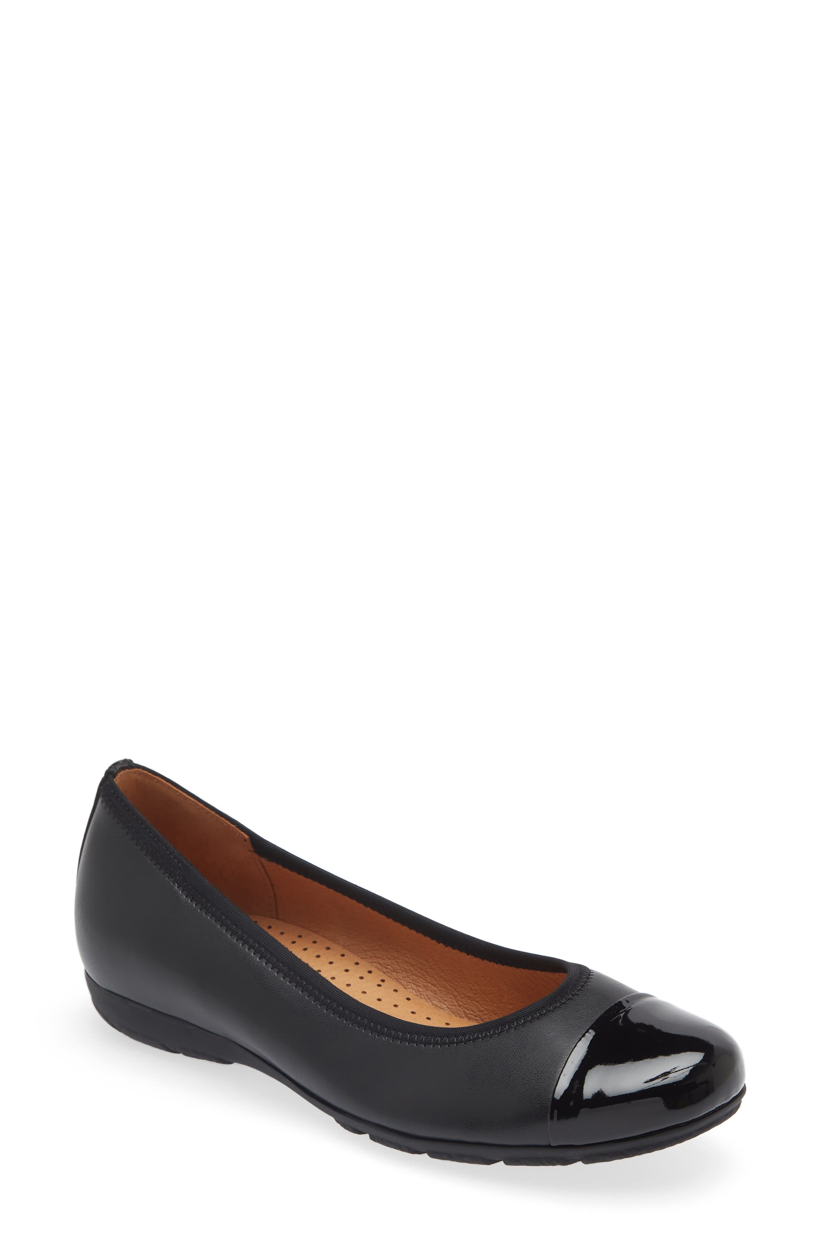 Gabor Ballet Flat, Main, color, Black
