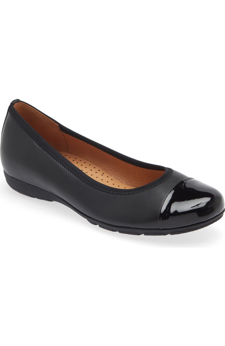 Gabor Ballet Flat, Main, color, Black