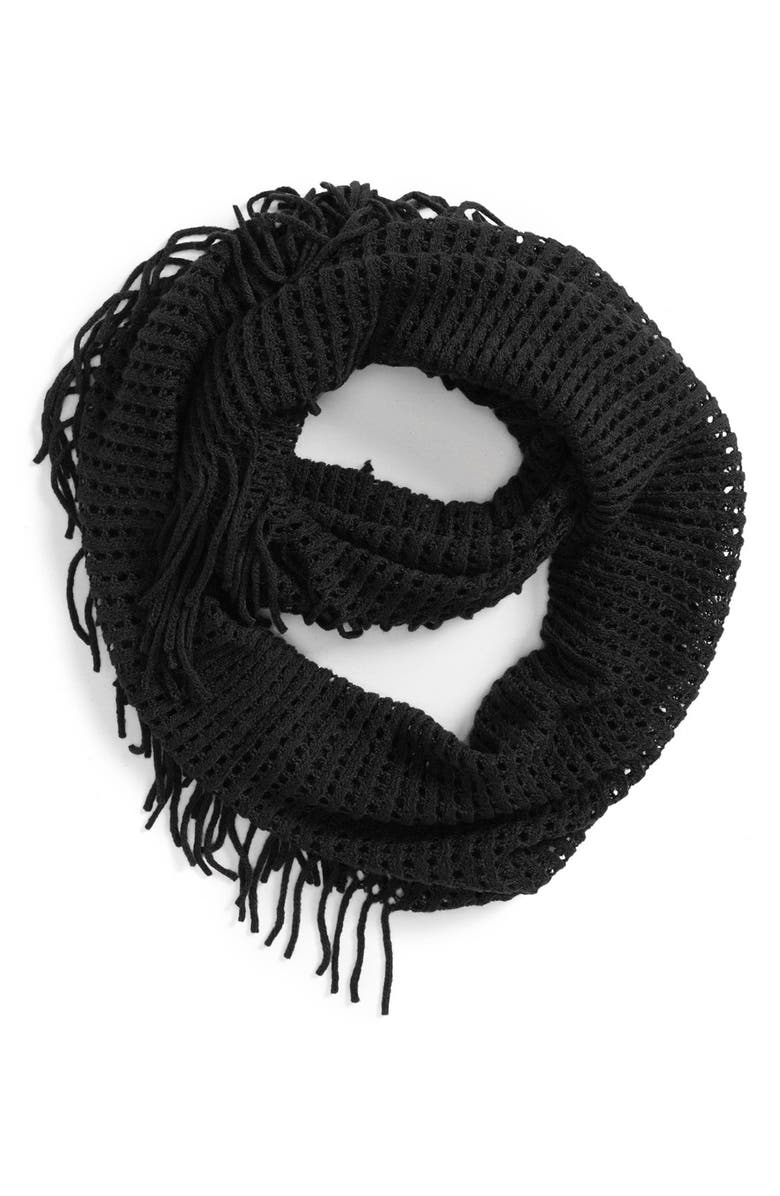 BP. Fringe Trim Infinity Scarf, Main, color, 