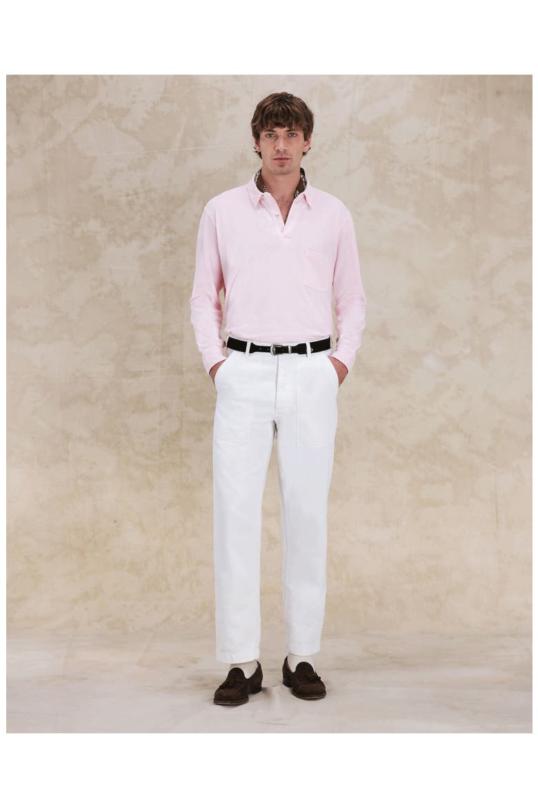 Japan Denim Fatigue Pants, Alternate, color, White