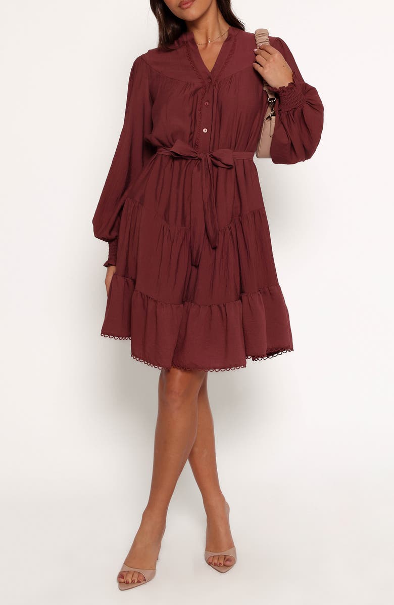 Petal & Pup Pierce Long Sleeve Minidress, Main, color,