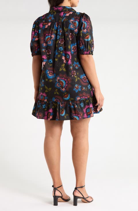 Levy Floral Button Down Shift Dress