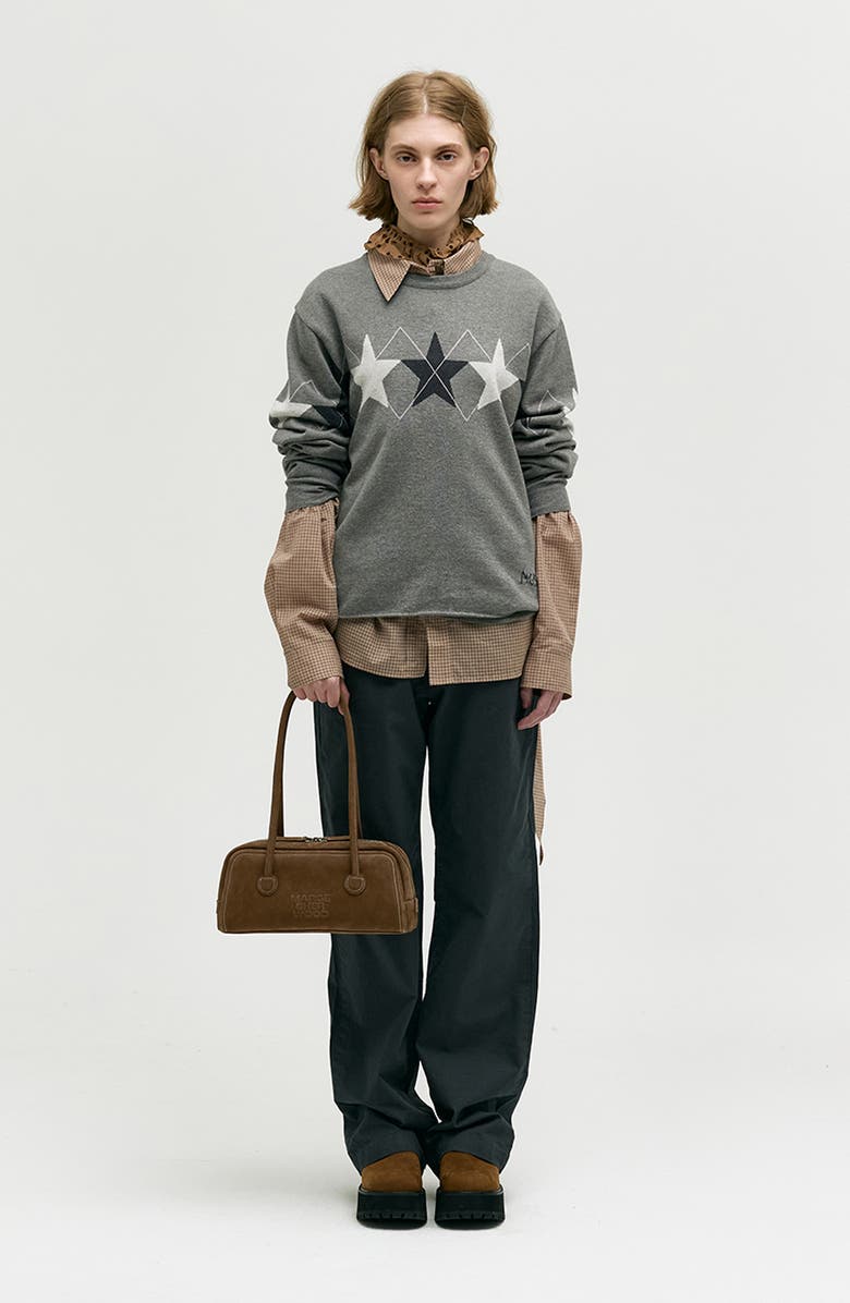 MARGESHERWOOD Soft Boston Leather Shoulder Bag, Alternate, color, Chestnut Nubuck