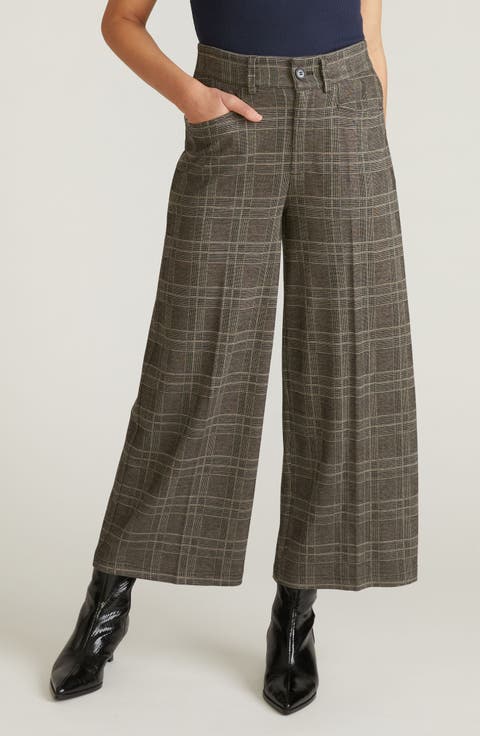 Wide Leg Ponte Crop Pants (Regular & Plus)