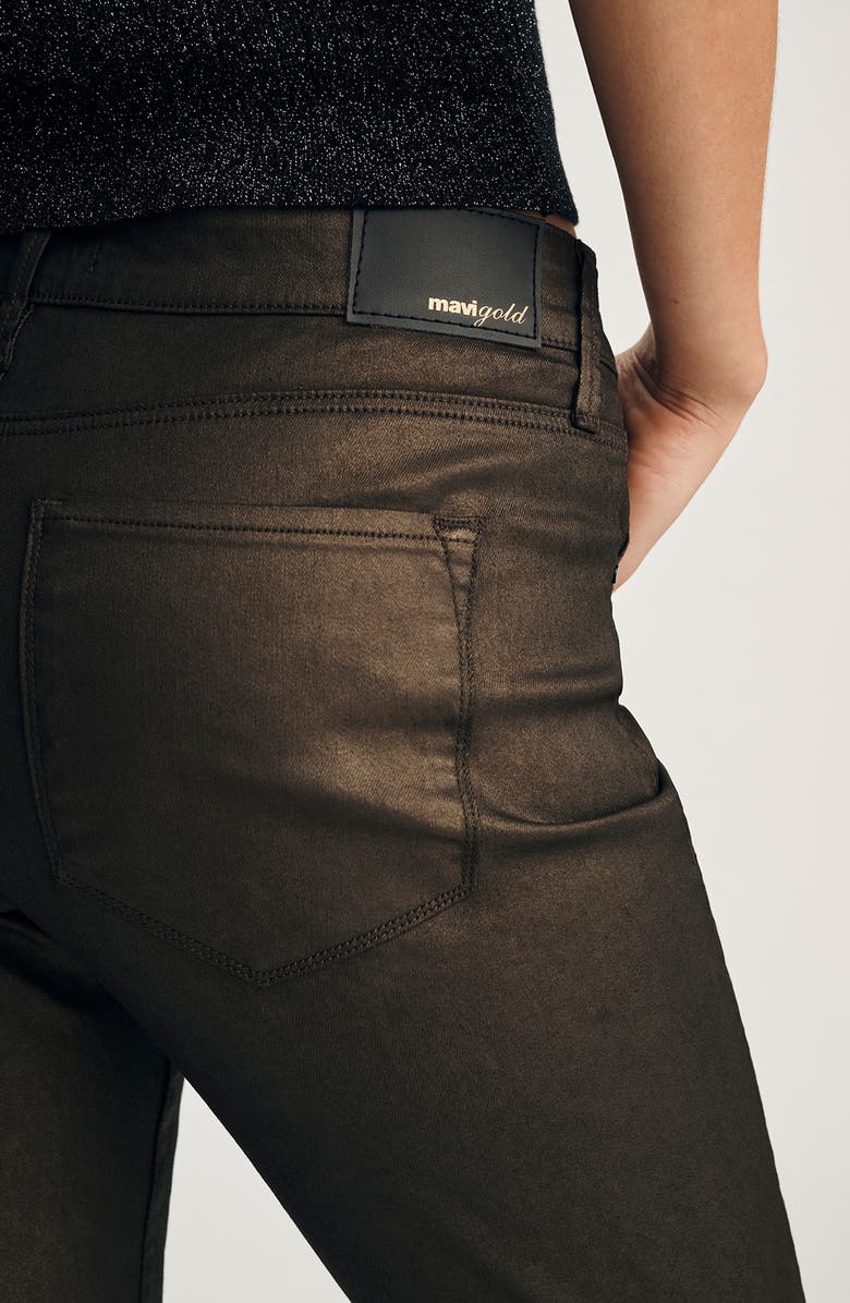 Mavi Jeans Vicky Mid Rise Bootcut Jeans, Alternate, color, Brown Shiny Gold Premium