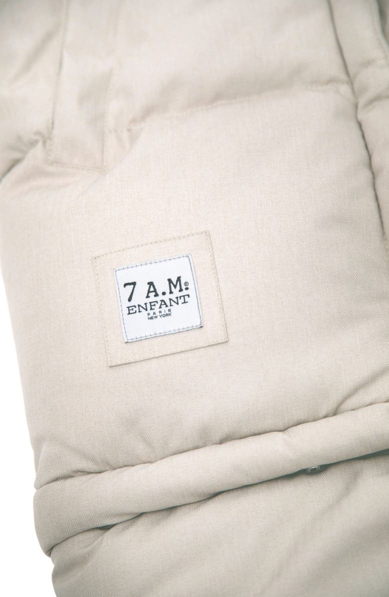 7 A.M. Enfant Blanket '212 evolution<sup>®</sup>' Extendable Stroller & Car Seat Footmuff with Faux Fur Trim, Alternate, color, Beige Heather White Fur