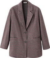MANGO TEEN Houndstooth Check Blazer