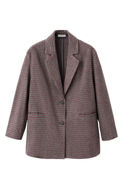 Mango Teen Houndstooth Check Blazer In Multi