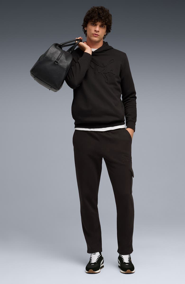 PUMA Essentials Embossed Cargo Pants, Alternate, color, Puma Black