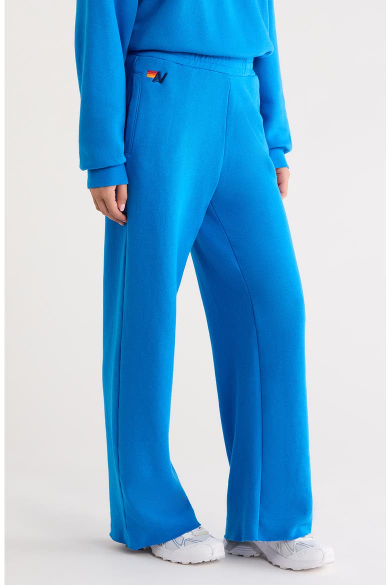 5-Stripe Wide Leg Sweatpants, Alternate, color, OCEAN