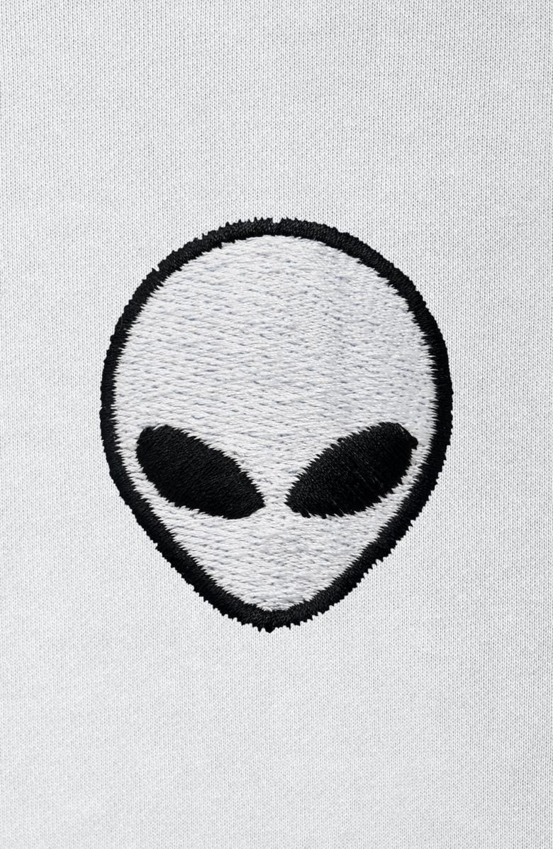 Dalix Mens Lil Alien Heavyweight Pigment Dye Tee, Alternate, color, Lunar Gray