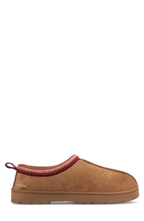 Taft Lance Leather Slipper In Chestnut