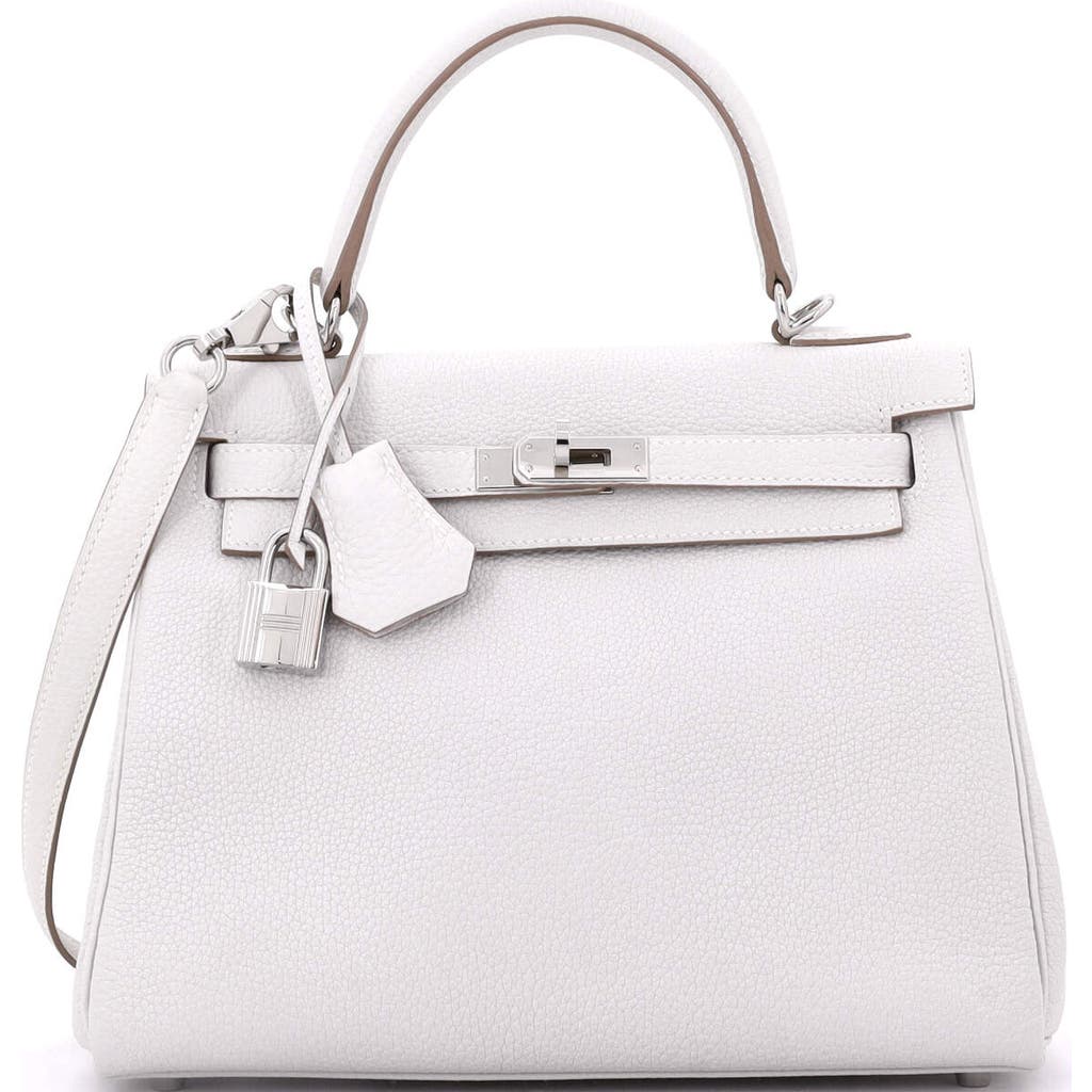 Pre-owned Hermes Hermes Kelly Handbag Grey Togo With Palladium Hardware 25 In Gray