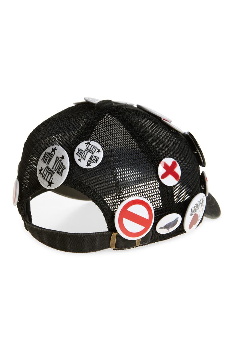 Logo Embroidered Trucker Hat with Pins (Women) | Nordstrom