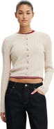 Cotton On Women's Cotton Crew Neck Cardigan
