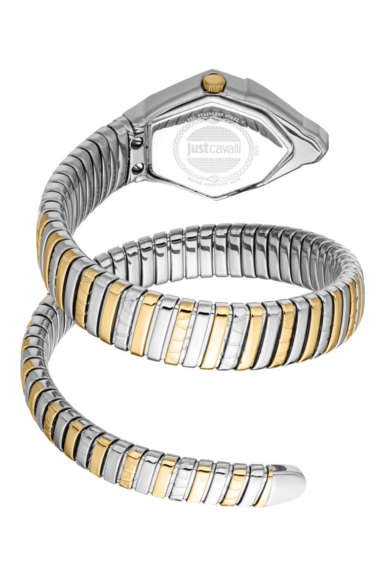 Snake Bracelet Watch, 23mm x 32.5mm, Alternate, color, TWO TONE G/S