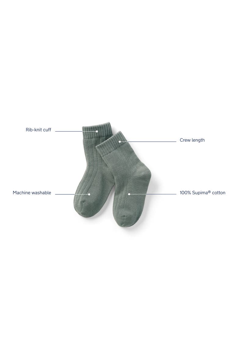 Cotton Blend Crew Socks, Alternate, color, SIENNA