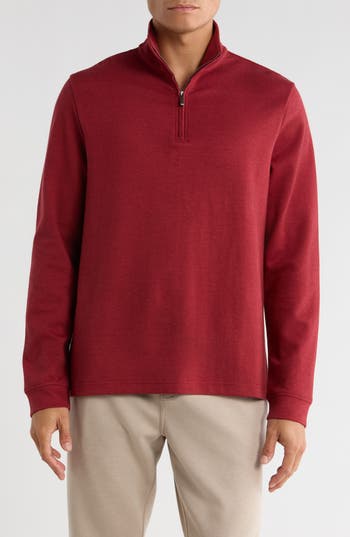 14th & Union Quarter Zip Sweateshirt In Red
