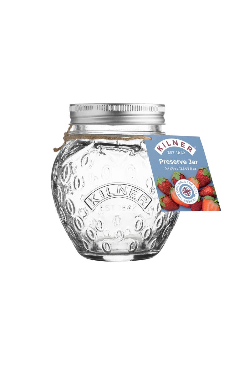 Strawberry Fruit Jar, 13.5 Ounce, Alternate, color, Clear