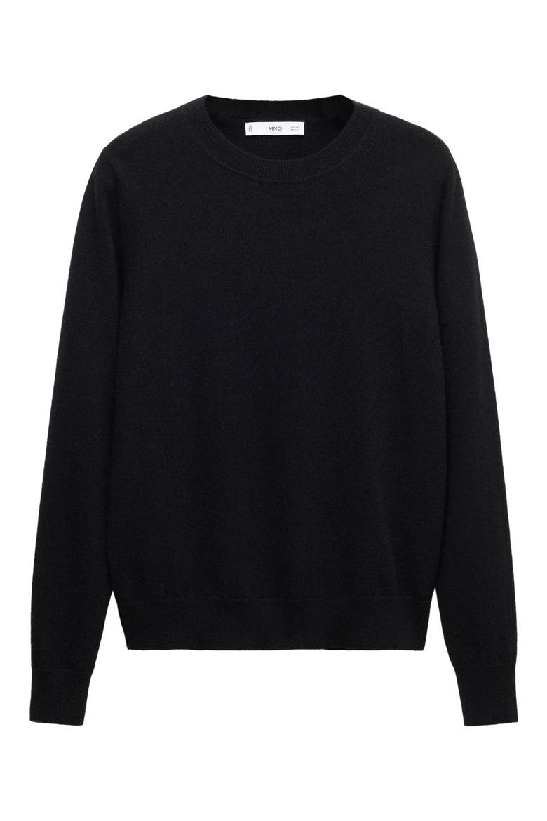 Cashmere Round Neck Sweater, Main, color, BLACK