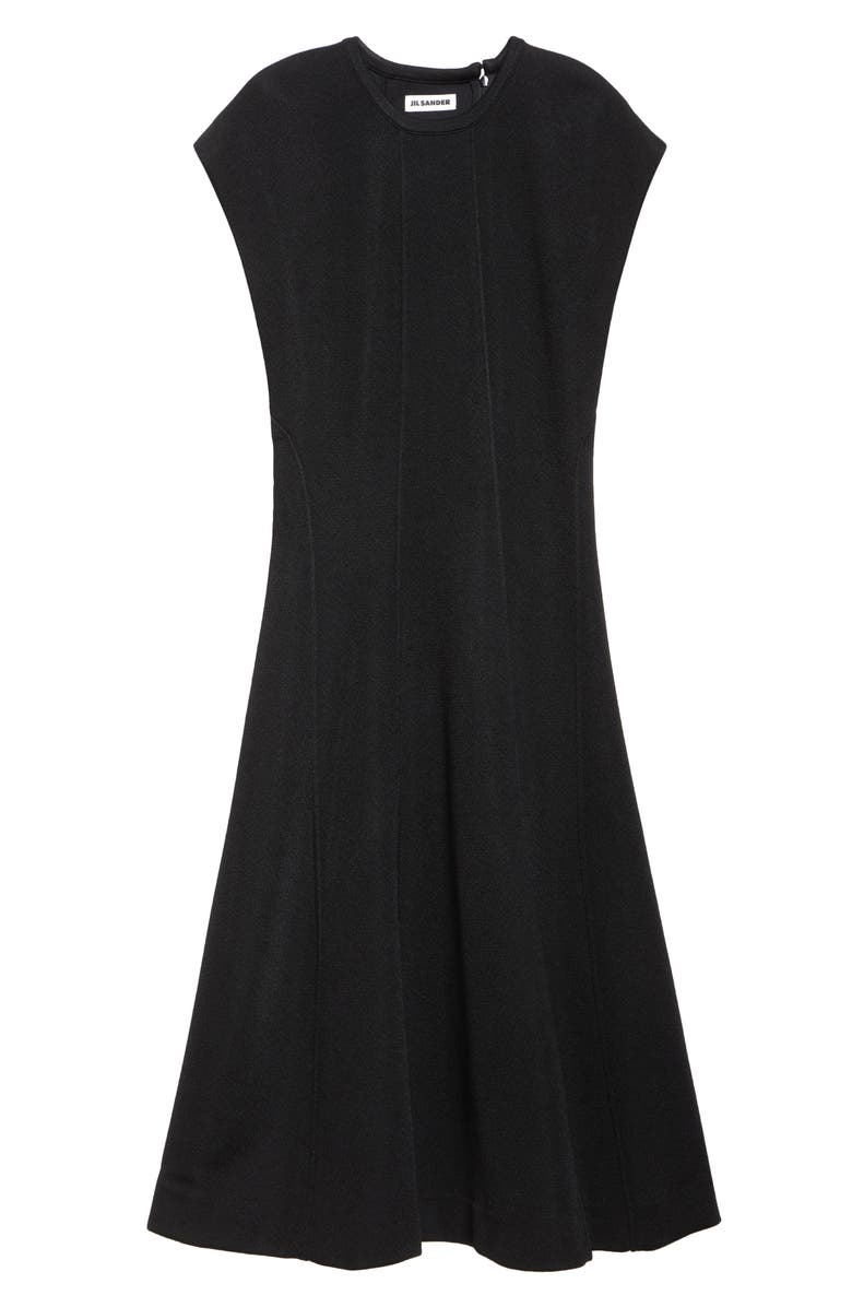 Jil Sander Seamed Midi Dress, Alternate, color, 