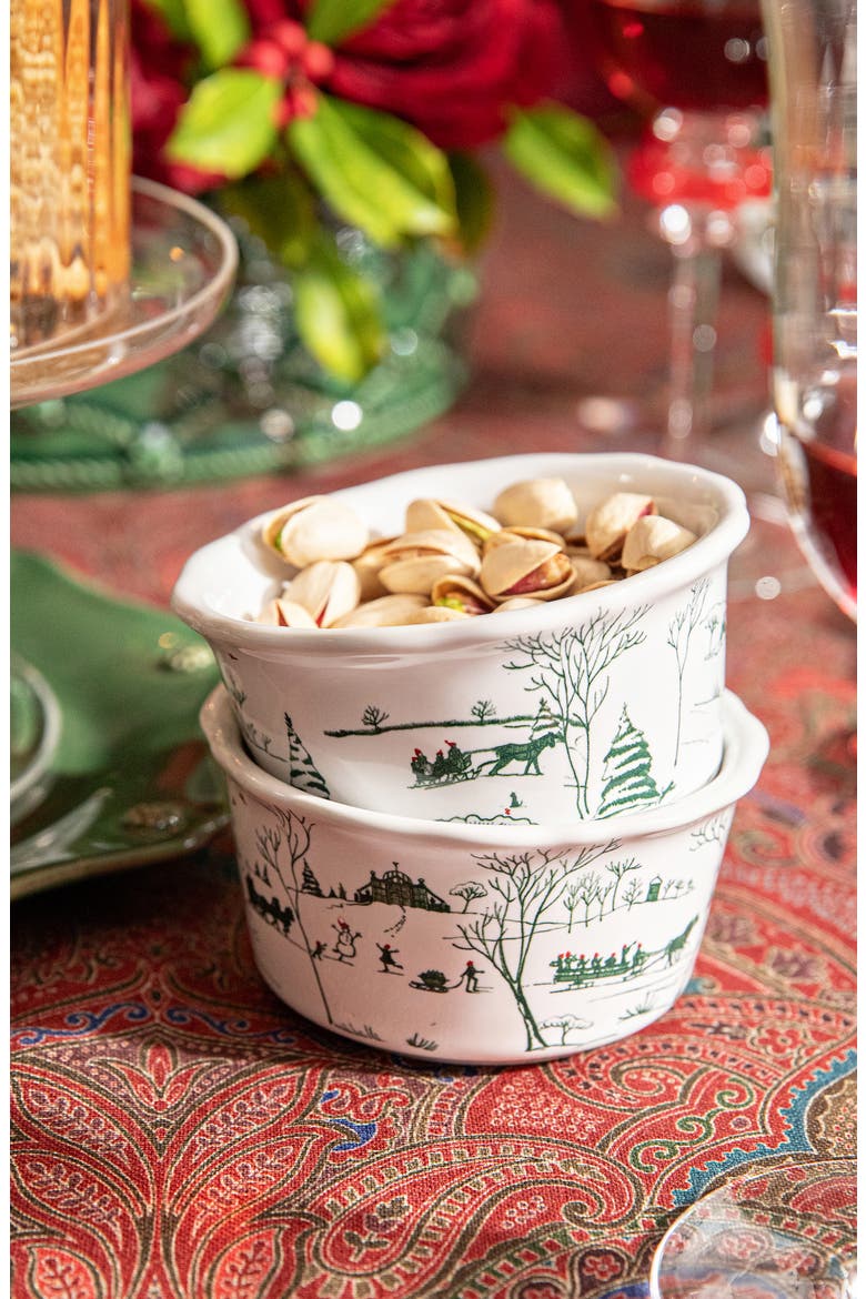 Country Estate Winter Frolic Bowl, Alternate, color, EVERGREEN