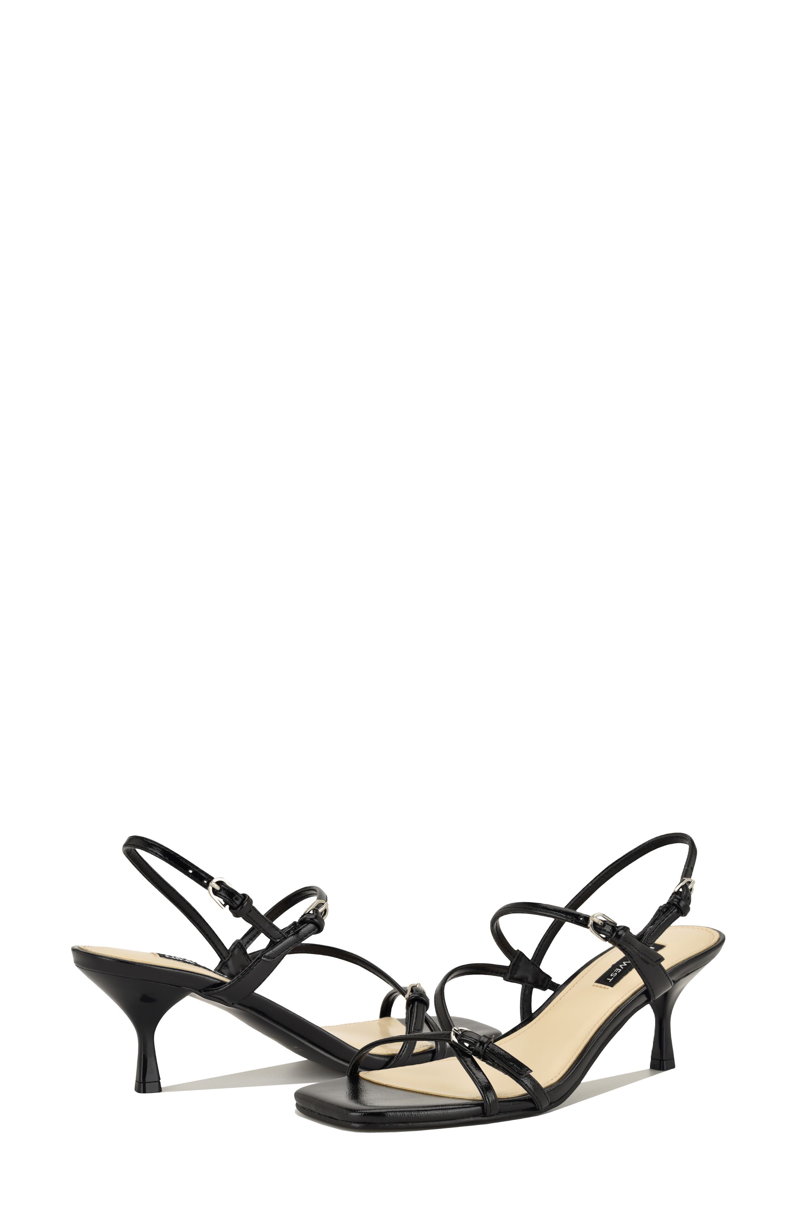 Nine West Hayla Strappy Sandal, Alternate, color, Black