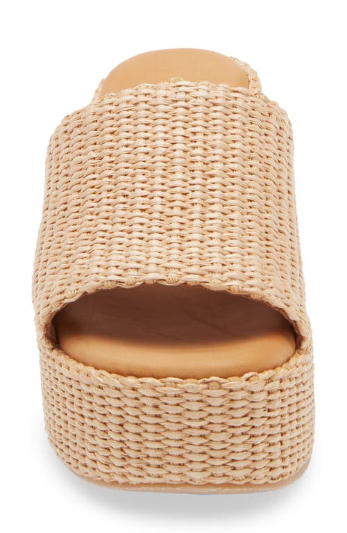 Chocolat Blu Jam Platform Wedge Sandal In Natural Raffia