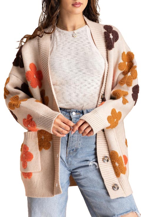 Floral Buttoned Cardigan