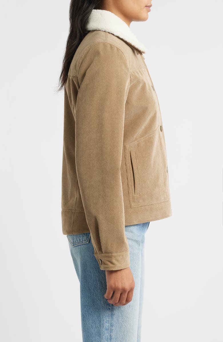 Pendleton Wind River Corduroy Trucker Jacket with Removable Fleece Collar, Alternate, color, Old Oak