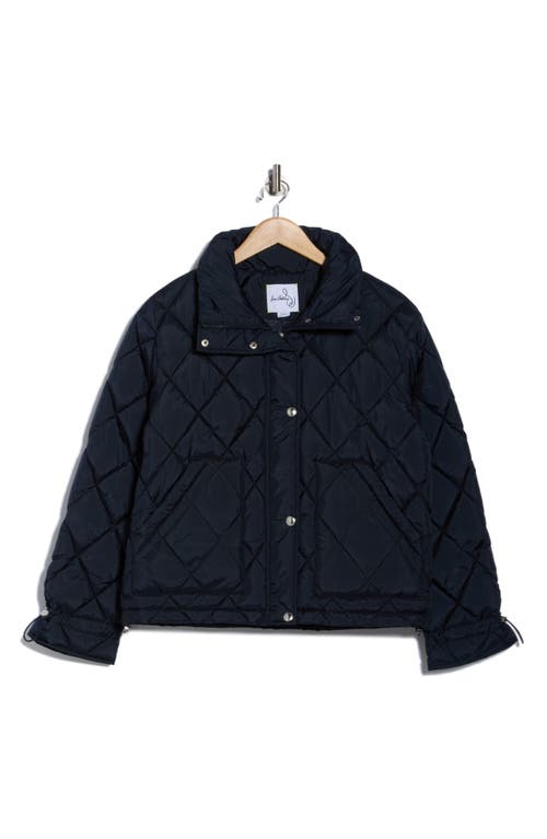 Sam Edelman Patch Pocket Quilted Jacket In Blue