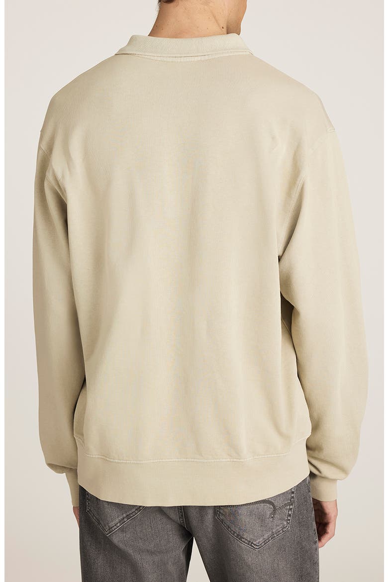 Abbey Stone Cotton Polo Sweatshirt, Alternate, color, ABBEY STONE